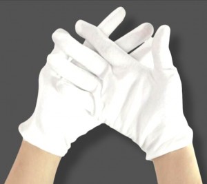 漂白女庄雙面布手套